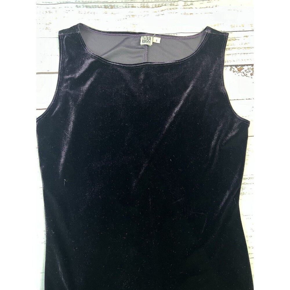 Max Studio Dress Size S Purple Sleeveless Midi Velvet Dress Whimsigoth Fairy - Picture 13 of 13